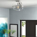 Jaxon 1 Light 13.25 inch Brushed Nickel Semi-Flush Ceiling Light